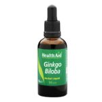 Health Aid Ginkgo Biloba Herbal Liquid Για Ενίσχυση Της Μνήμης & Λειτουργίας Του Κυκλοφορικού, 50ml