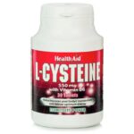 Health Aid L-Cysteine 550mg with Vitamin B6 Συμπλήρωμα για Υγιή Μαλλιά, Νύχια & Δέρμα, 30tabs