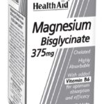 Health Aid Magnesium Bisglycinate 375mg & Vitamin B6 Συμπλήρωμα Με Μαγνήσιο & Βιταμίνη Β6, 60tabs