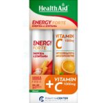 Health Aid Promo Energy Forte Tropical Fruits 20 Effer.tabs & Vitamin C 1000mg Orange 20 Effer.tabs