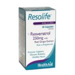 Health Aid Resolife Resveratrol 250mg Για Την Καλή Λειτουργία του Καρδιαγγειακού Συστήματος, 60caps