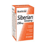 Health Aid Siberian Ginseng 250mg Φυσικό Ελιξήριο με Τονωτικές Ιδιότητες, 30caps