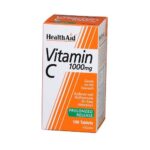 Health Aid Vegan Vitamin C 1000mg Συμπλήρωμα Για Ενίσχυση του Ανοσοποιητικού, 100tabs