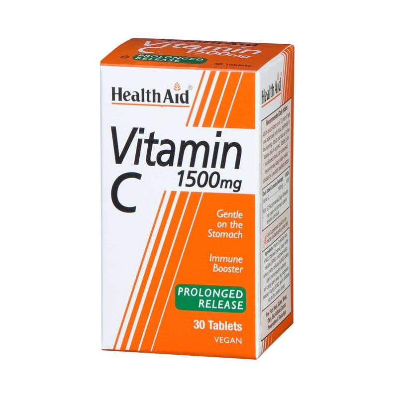 health-aid-vegan-vitamin-c-1500mg-Συμπλήρωμα-Για-Ενίσχυση-Του-Ανοσοποιητικού-30tabs1.jpg Health Aid Vegan Vitamin C 1500mg Συμπλήρωμα Για Ενίσχυση Του Ανοσοποιητικού, 30tabs - Image 1