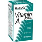 Health Aid Vitamin A 5000iu Συμπλήρωμα για την Υγεία των Ματιών & Ανοσοποιητικού 100caps