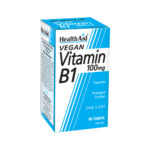 Health Aid Vitamin B1 Thiamin 100mg  Για Υγιές Νευρικό Σύστημα & Καλή Λειτουργία της Καρδιάς, 90tabs