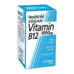 Health Aid Vitamin B12 1000μg Για Την Λειτουργία του Νευρικού Συστήματος & Σωστή Αιμοποίηση, 50tabs