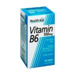 Health Aid Vitamin B6 (Pyridoxine Hcl) 100mg Για Ενέργεια & Υγιές Νευρικό Σύστημα, 90tabs