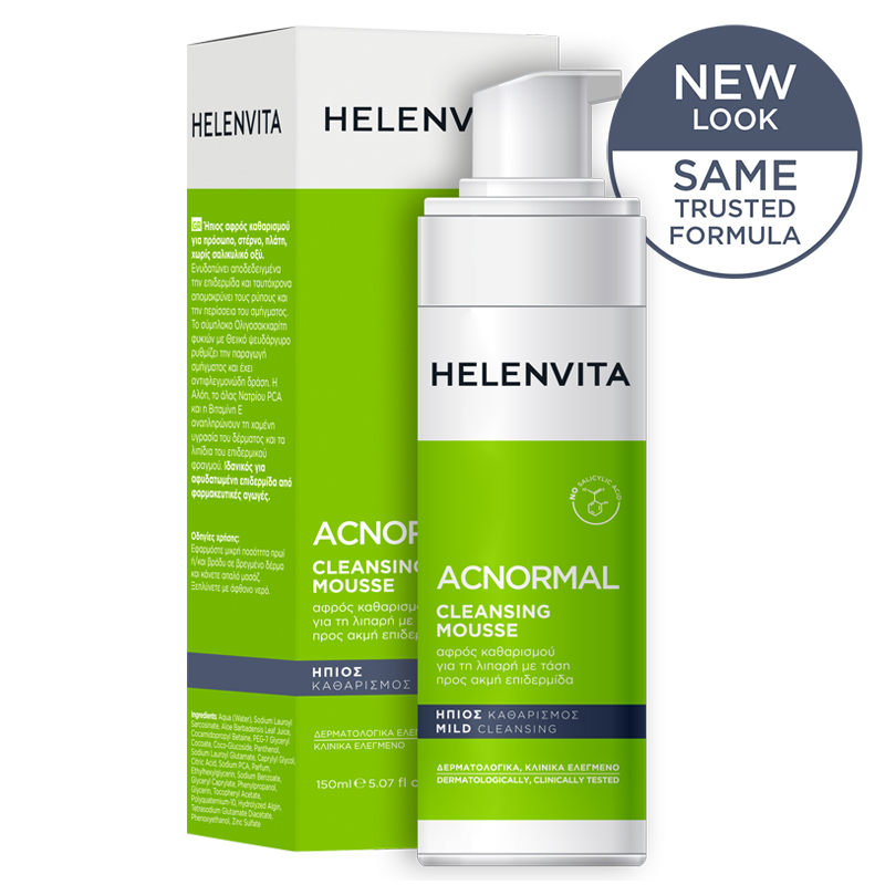 helenvita-ac-normal-cleansing-mousse-Αφρός-Καθαρισμού-για-Ακνεϊκή-Επιδερμίδα-150-ml1.jpg Helenvita Ac Normal Cleansing Mousse Αφρός Καθαρισμού για Ακνεϊκή Επιδερμίδα 150 ml - Image 1