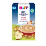 HiPP Bio Κρέμα δημητριακών με Γάλα & Βρώμη με Μήλο για 6m+,  250g