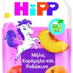 Hipp Hippis Μονόκερος Μήλο,Κορόμηλο και Ροδάκινο 100gr