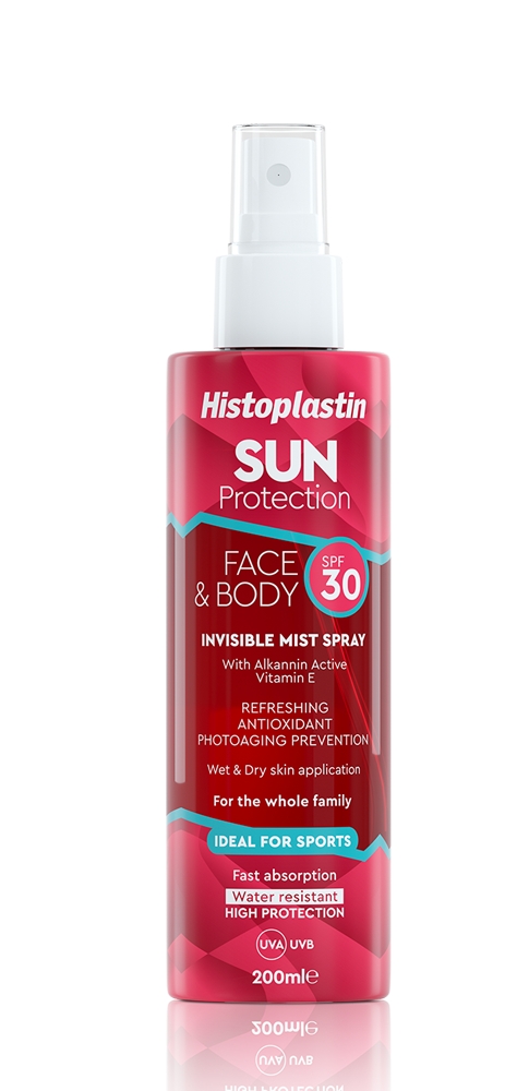 histoplastin-sun-protection-invisible-mist-spray-face-38-body-spf30-200ml1.jpg Histoplastin Sun Protection Invisible Mist Spray Face & Body SPF30 200ml - Image 1