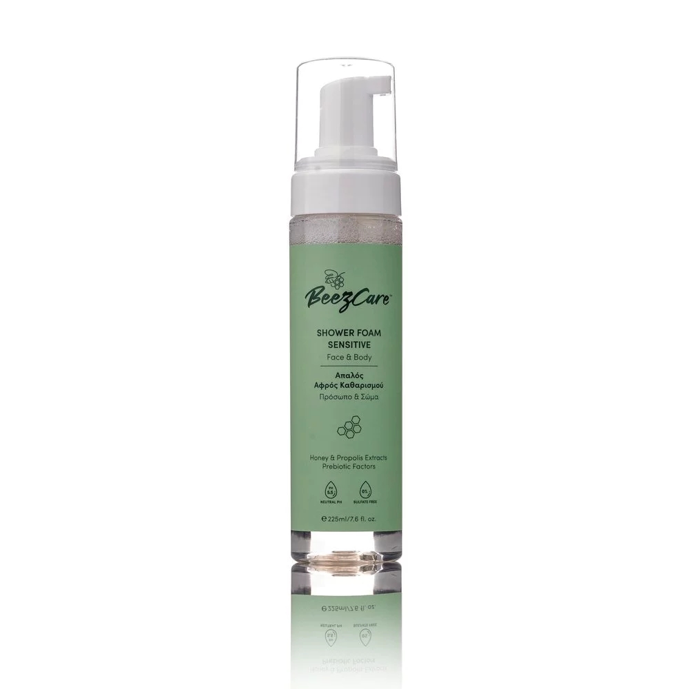 ils-pharma-beezcare-shower-foam-sensitive-Απαλός-Αφρός-Καθαρισμού-για-Πρόσωπο-και-Σώμα-225ml1.jpg ILS Pharma Beezcare Shower Foam Sensitive Απαλός Αφρός Καθαρισμού για Πρόσωπο και Σώμα, 225ml - Image 1