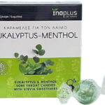 Inoplus Eukalyptus & Menthol Καραμέλες για τον Λαιμό Χωρίς Ζάχαρη με Ευκάλυπτο & Μενθόλη 50gr