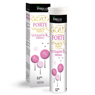 inoplus-gold-forte-vitd3-2000iuvitb12-1000mg-20efftabs1.jpg Inoplus Gold Forte Vit.D3 2000IU+Vit.B12 1000mg 20eff.tabs - Image 1