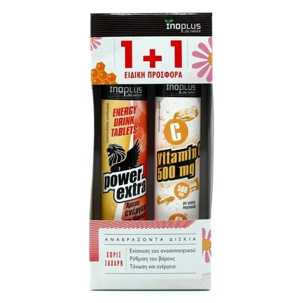 inoplus-promo-power-extra-20efftabs-vitamin-c-500mg-20-efftabs-111.jpg Inoplus Promo Power Extra 20eff.tabs + Vitamin C 500mg 20 eff.tabs (1+1) - Image 1
