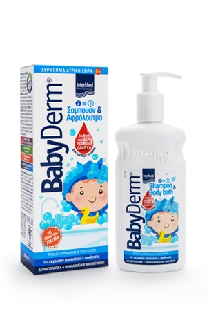 intermed-babyderm-shampoo-38-body-bath-no-more-tears-με-Χαμομήλι-300ml-με-Αντλία1.jpg InterMed Babyderm Shampoo & Body Bath No More Tears, με Χαμομήλι 300ml με Αντλία - Image 1