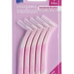 Intermed Ergonomic InterBrush InterBrush Brushes with Handle 0.4mm Pink 5pcs, Size 0