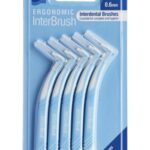 Intermed Ergonomic InterBrush Μεσοδόντια Βουρτσάκια με Λαβή 0.6mm Γαλάζια 5τμχ, Size 3