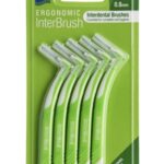Intermed Ergonomic InterBrush Μεσοδόντια Βουρτσάκια με Λαβή 0.8mm Πράσινα 5τμχ, Size 5