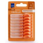Intermed Ergonomic Mini Μεσοδόντια Βουρτσάκια με Λαβή Size 1 - 0.45mm Πορτοκαλί, 8τεμ