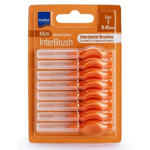 intermed-ergonomic-mini-Μεσοδόντια-Βουρτσάκια-με-Λαβή-size-1-045mm-Πορτοκαλί-8τεμ1.jpg Intermed Ergonomic Mini Μεσοδόντια Βουρτσάκια με Λαβή Size 1 - 0.45mm Πορτοκαλί, 8τεμ - Image 1