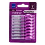 Intermed Ergonomic Mini Μεσοδόντια Βουρτσάκια με Λαβή Size 6 - 1.1mm Μωβ, 8τεμ