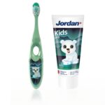 Jordan Children's Toothbrush Step 2 in Green Teddy Bear color for 3-5 years old (Soft) - Image 2