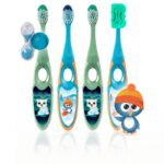 Jordan Children's Toothbrush Step 2 in Green Teddy Bear color for 3-5 years old (Soft) - Image 3