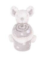 Kikka Boo Κουβέρτα Αγκαλιάς & Λίκνου Joyful Mice Βελουτέ Γκρι 70x100cm με Ζωάκι