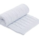 Kikka Boo Κουβέρτα Αγκαλιάς & Λίκνου Knitted Πλεκτή Light Blue 75x100cm