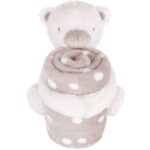 Kikka Boo Κουβέρτα Αγκαλιάς & Λίκνου My Teddy Βελουτέ Γκρι 70x100cm με Ζωάκι