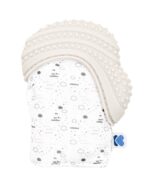 Kikka Boo Chewing Toothbrush Mitten Savanna Grey BPA free silicone chewing glove for 0 m+