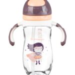 Kikka Boo Baby Cup with Handles and Straw "Tritan Sippy" made of Plastic Pink 300ml for 12m+