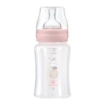 Kikka Boo Plastic Anti Colic Bottle with Silicone Nipple 240ml 3m+ Pink(31302020129)