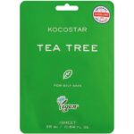Kocostar Tea Tree Sheet Mask Εμποτισμένη Μάσκα Προσώπου για Τόνωση, 25ml