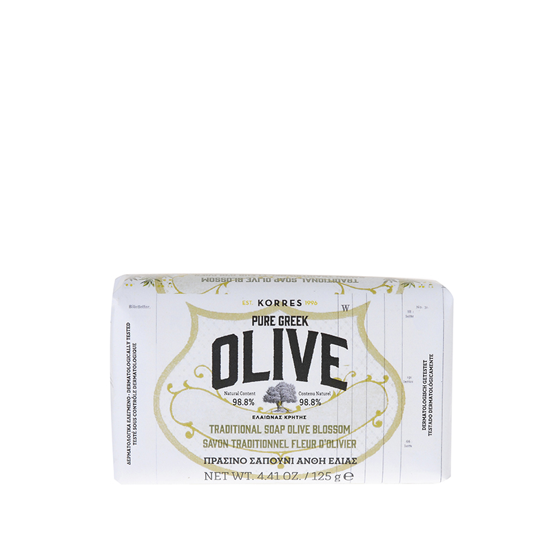 korres-pure-greek-olive-traditional-soap-olive-blossom-Πράσινο-Σαπούνι-με-Άνθη-Ελιάς-125gr1.jpg Korres Pure Greek Olive Traditional Soap Olive Blossom Πράσινο Σαπούνι με Άνθη Ελιάς, 125gr - Image 1