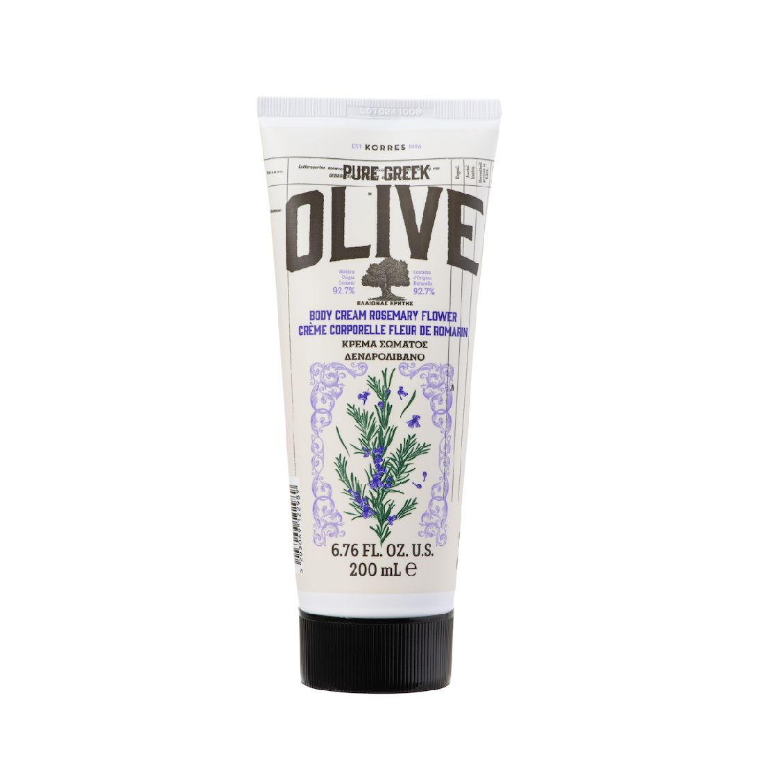 korres-pure-greek-olive-Ενυδατική-Κρέμα-Σώματος-Δενδρολίβανο-200ml1.jpg Korres Pure Greek Olive Ενυδατική Κρέμα Σώματος Δενδρολίβανο, 200ml - Image 1