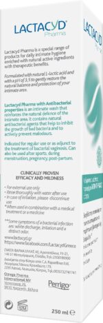 Lactacyd Pharma Antibacterials Καθαριστικό Ευαίσθητης Περιοχής, 250 ml - Image 5