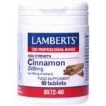 Lamberts Cinnamon 2500mg Συμπλήρωμα Διατροφής Εκχυλίσματος Κανέλας 60tabs