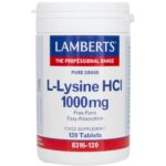Lamberts L-Lysine HCL 1000mg Συμπλήρωμα Διατροφής για Καλύτερη Απορρόφηση Ασβεστίου 120tabs