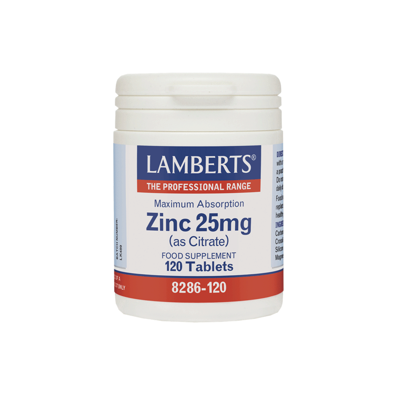lamberts-zinc-25mg-citrate-120-ταμπλέτες-82861.png Lamberts Zinc 25mg (Citrate) 120 tablets (8286) - Image 1