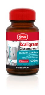 Lanes Kcaligram Glucomannan 500mg Συμπλήρωμα Διατροφής με Γλυκομαννάνη για Απώλεια Βάρους 60κάψουλες