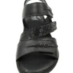 Level Anatomic Ανατομικό Γυναικείο Πέδιλο Δερμάτινο Με Velcro, Μαύρο, 2113 (N. 41) - Image 3