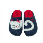 Level Anatomic Γυναικείες Παντόφλες Τσόχα με Σχέδιο Γάτα (4045) Ν. 37