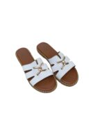 Women's Sandal with Side Cuts and Gold Details (N37-) - Image 2