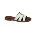 Women's Sandal with Side Cuts and Golden Details (N40)
