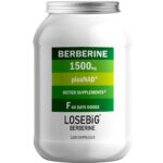 Losebig Berberine 1500mg Plus Nad Συμπλήρωμα για Απώλεια Βάρους & Ρύθμιση Σακχάρου 120caps