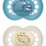 MAM Day & Night Orthodontic Pacifiers Boy Blue⁄Krem 16+ months (2pcs) (274SBc)