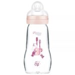 MAM Feel Good Γυάλινο Μπιμπερό Forest Κορίτσι 260ml Ροζ απο 2+μηνών (375SG)